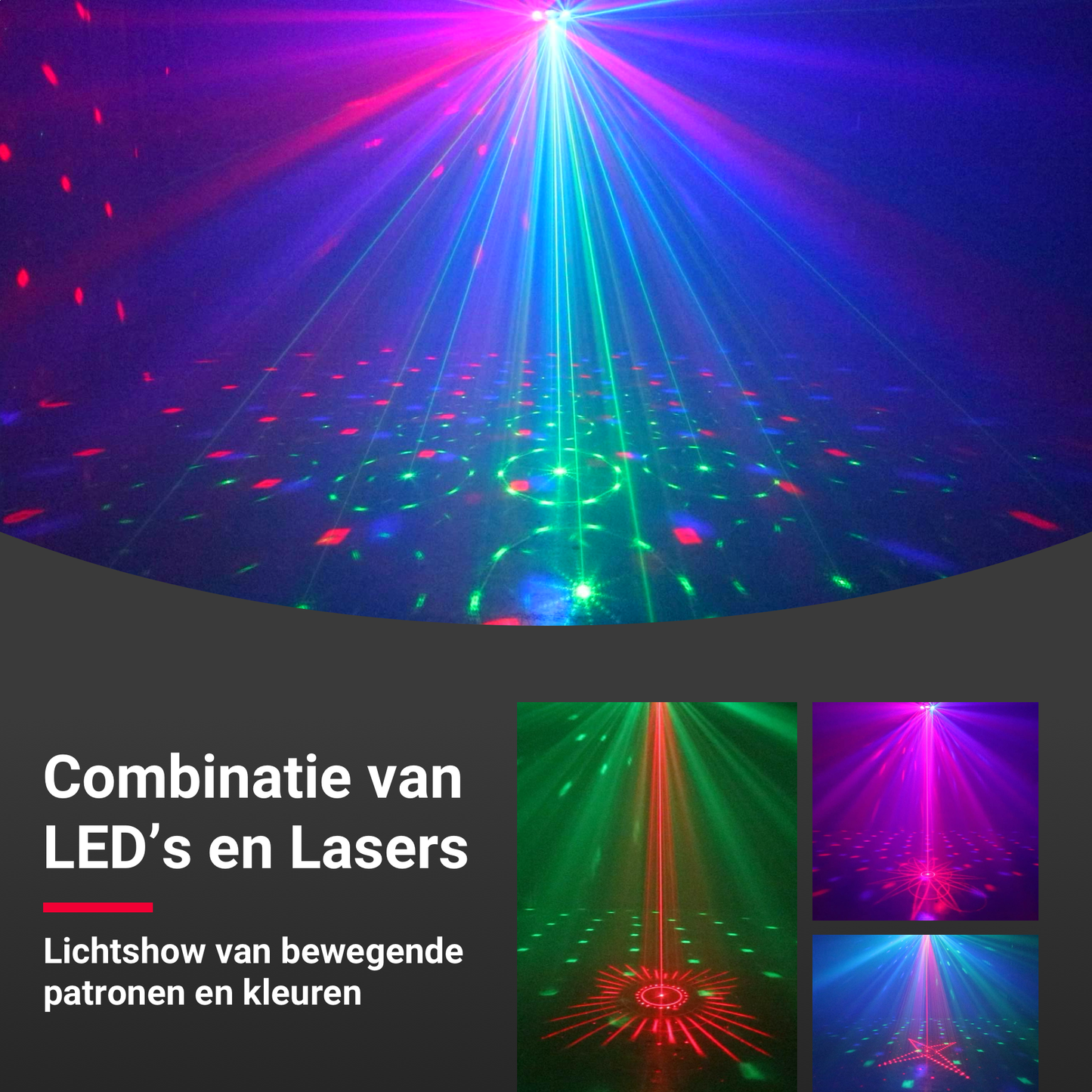 Double Discobal Laser Lamp – 7 Outputs RGB & Lasers – YPE