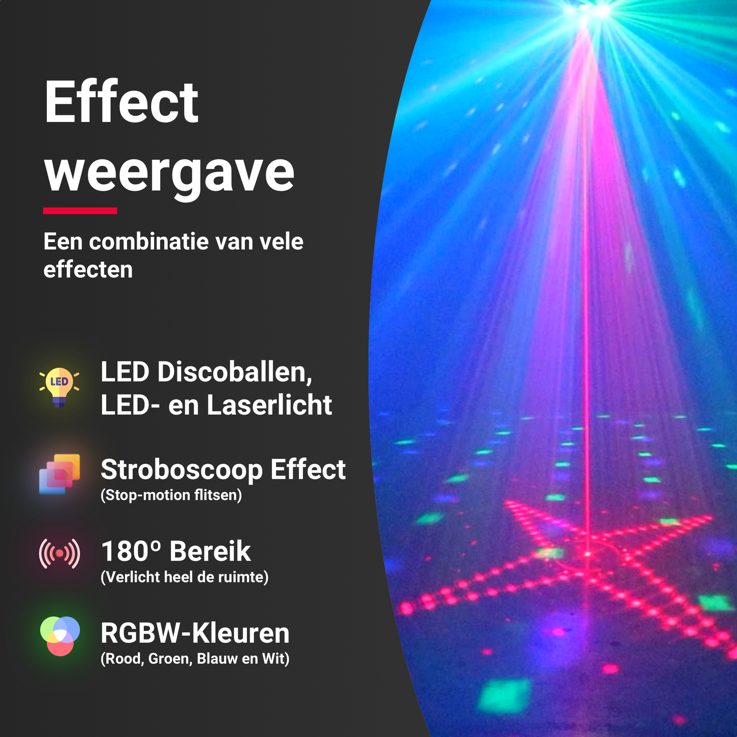 Double Discobal Laser Lamp – 7 Outputs RGB & Lasers – YPE
