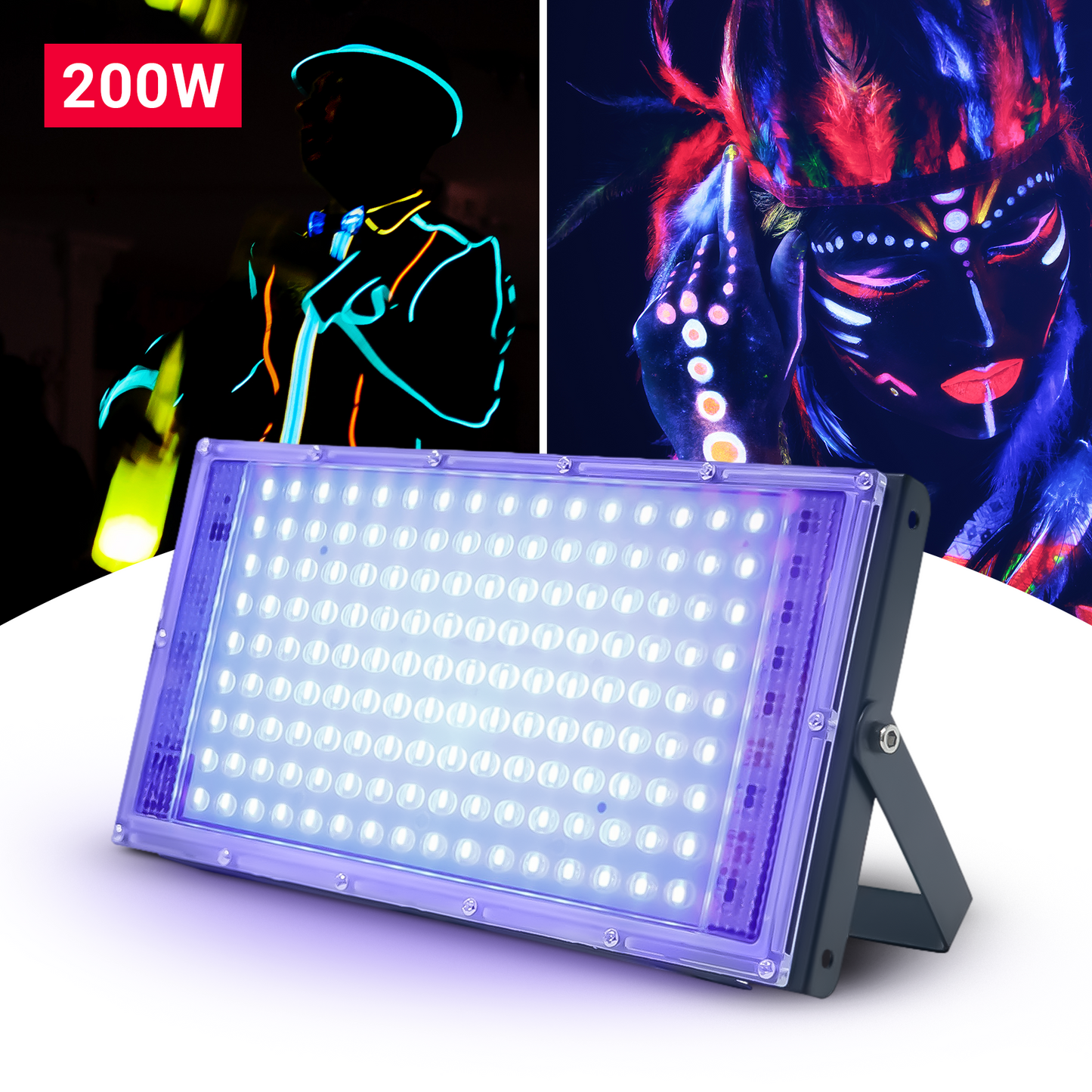 Vooraanzicht van de 200W Blacklight UV Lamp – YPE