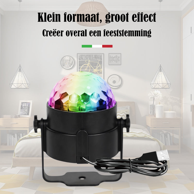Compacte Mini Discolamp van YPE met krachtig lichteffect