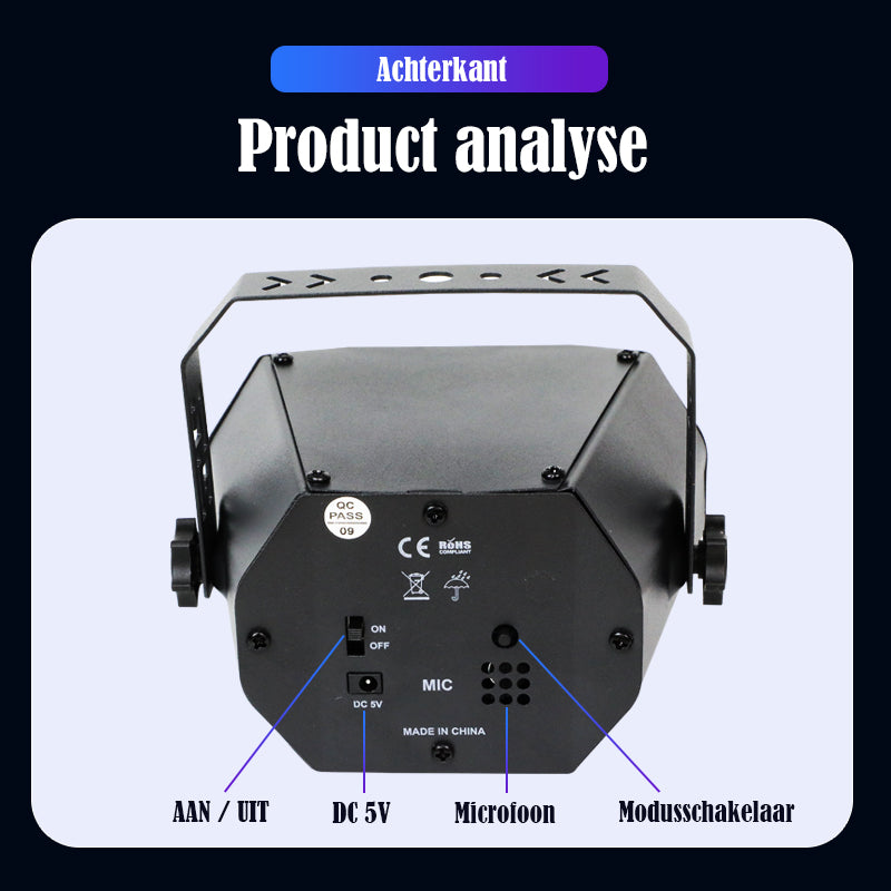 Achterkant productbeschrijving Mini LED & Laser Droom Lamp – YPE