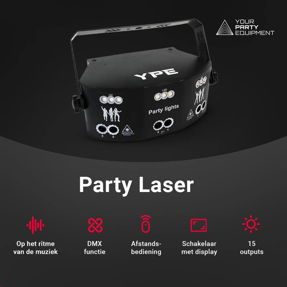 USP’s van Party Laser met 15 Outputs – overzicht voordelen en functies