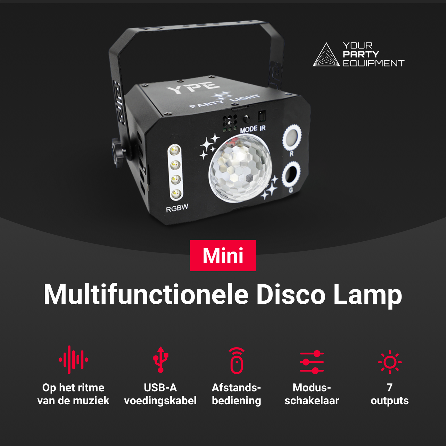 Mini Multifunctionele Disco Lamp