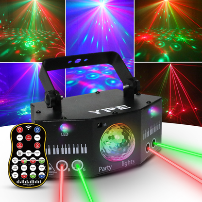 7-Hole Disco Laser Lamp – Multifunctionele Party Laser & LED – YPE