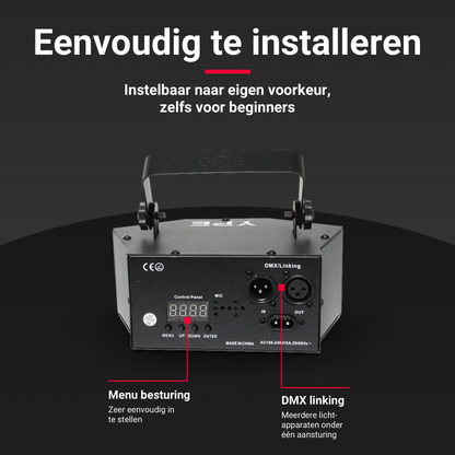 Installatie van de 7-Hole Disco Laser Lamp met ophangbeugel – YPE