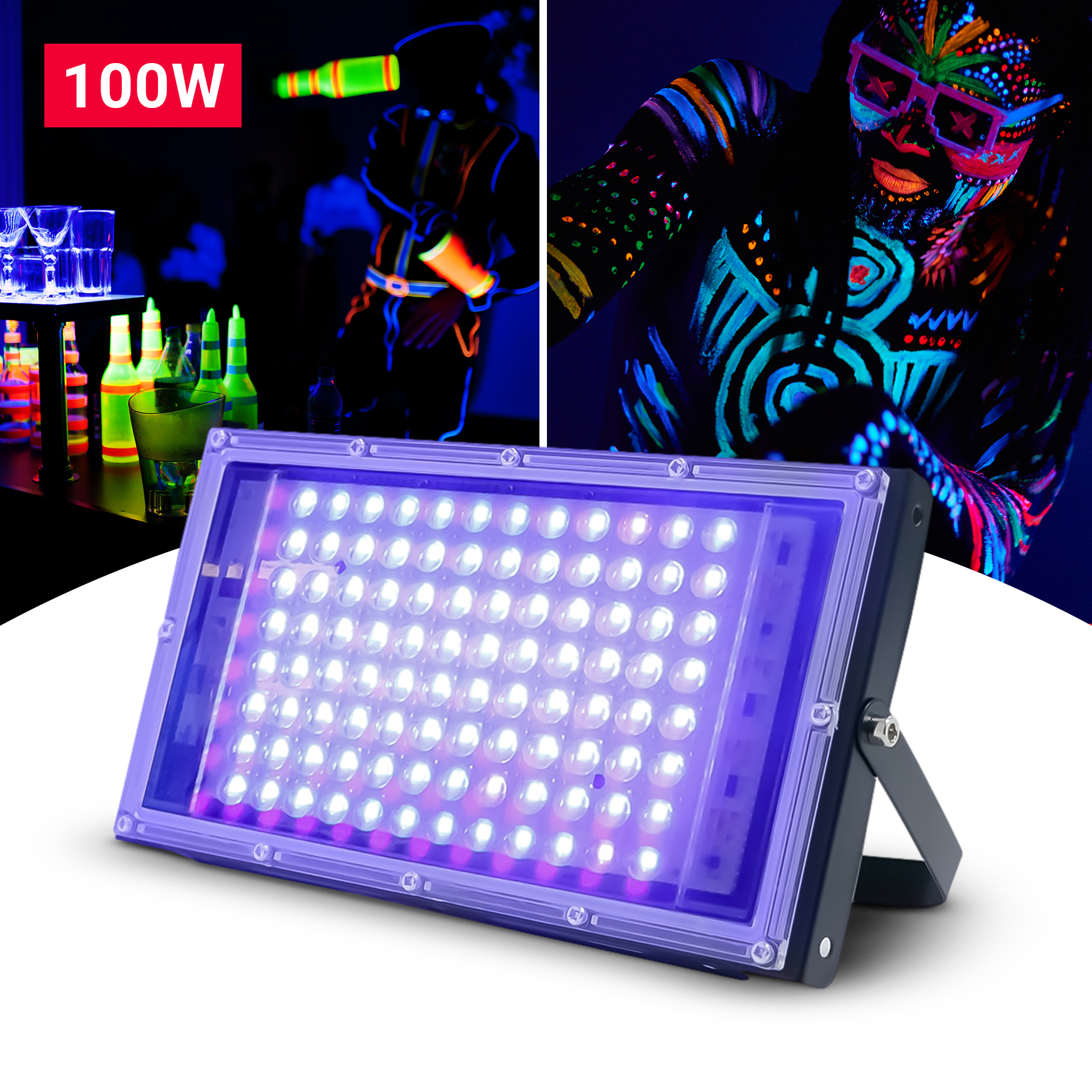 Vooraanzicht van de 100W Blacklight UV Lamp – YPE