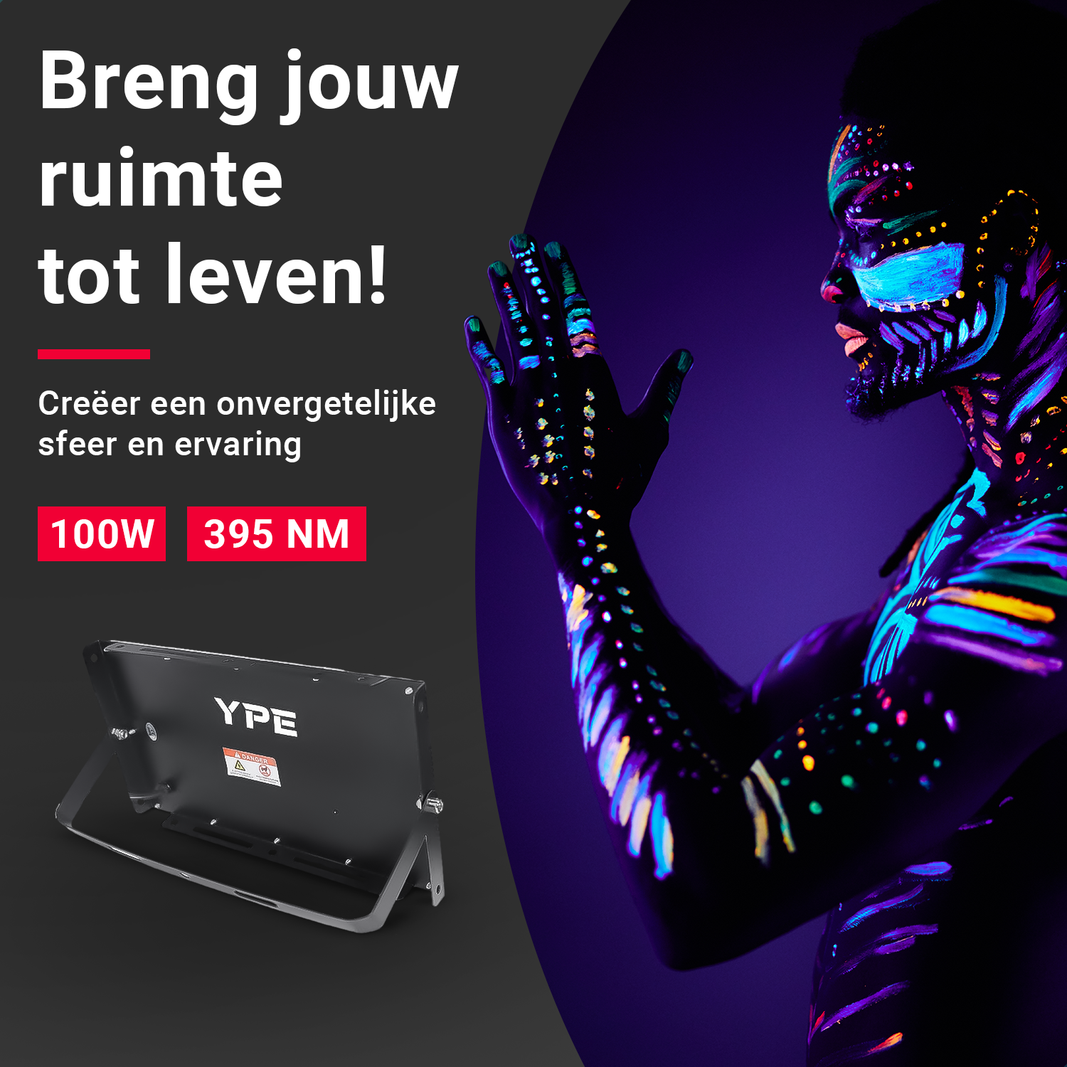 Kracht van het 100W Blacklight UV lamplicht – YPE