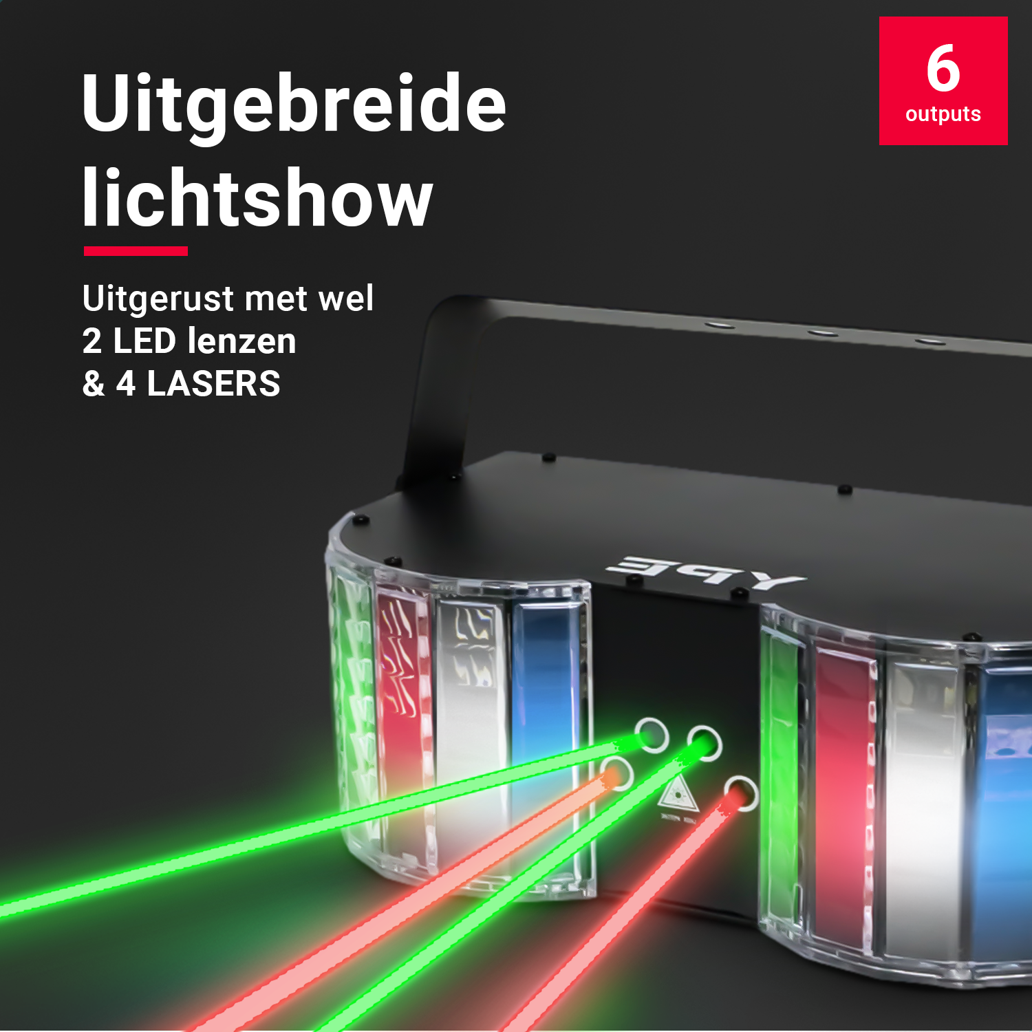 Overzicht van componenten van de Double-Mirror 4-Hole Laser Butterfly Light – YPE