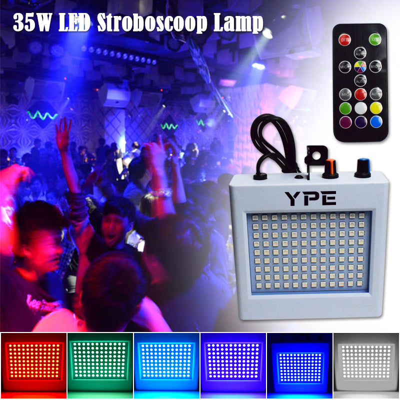 Overzicht van de 7 kleuren van de 35W LED Stroboscoop Lamp – YPE