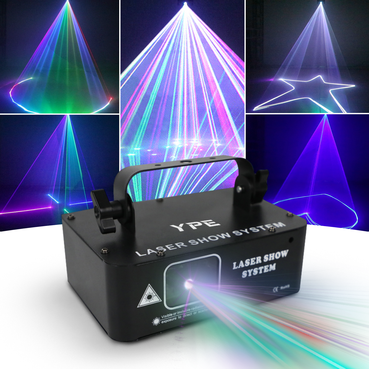Mega Party Laser hoofdafbeelding – krachtige multicolor lasers van YPE