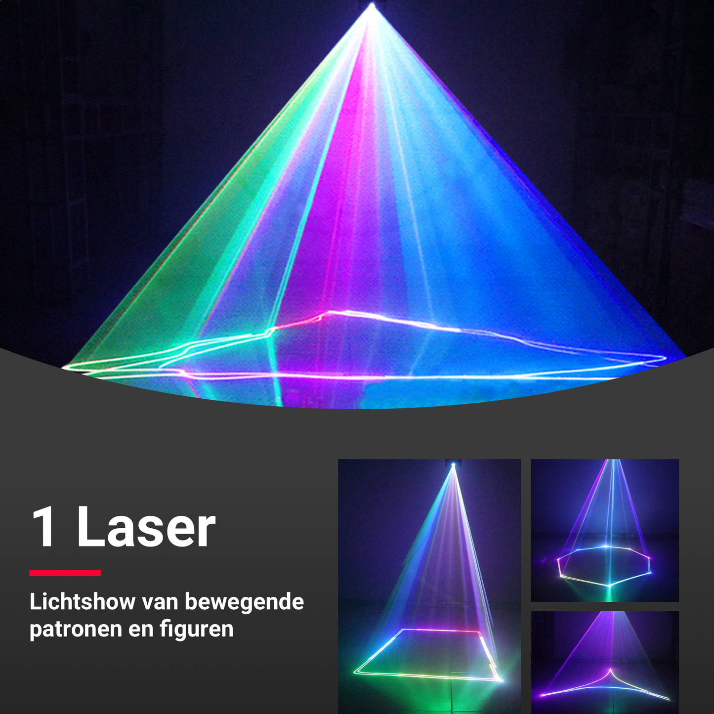 Laser uitleg van de Mega Party Laser – patronen, kleuren en effecten