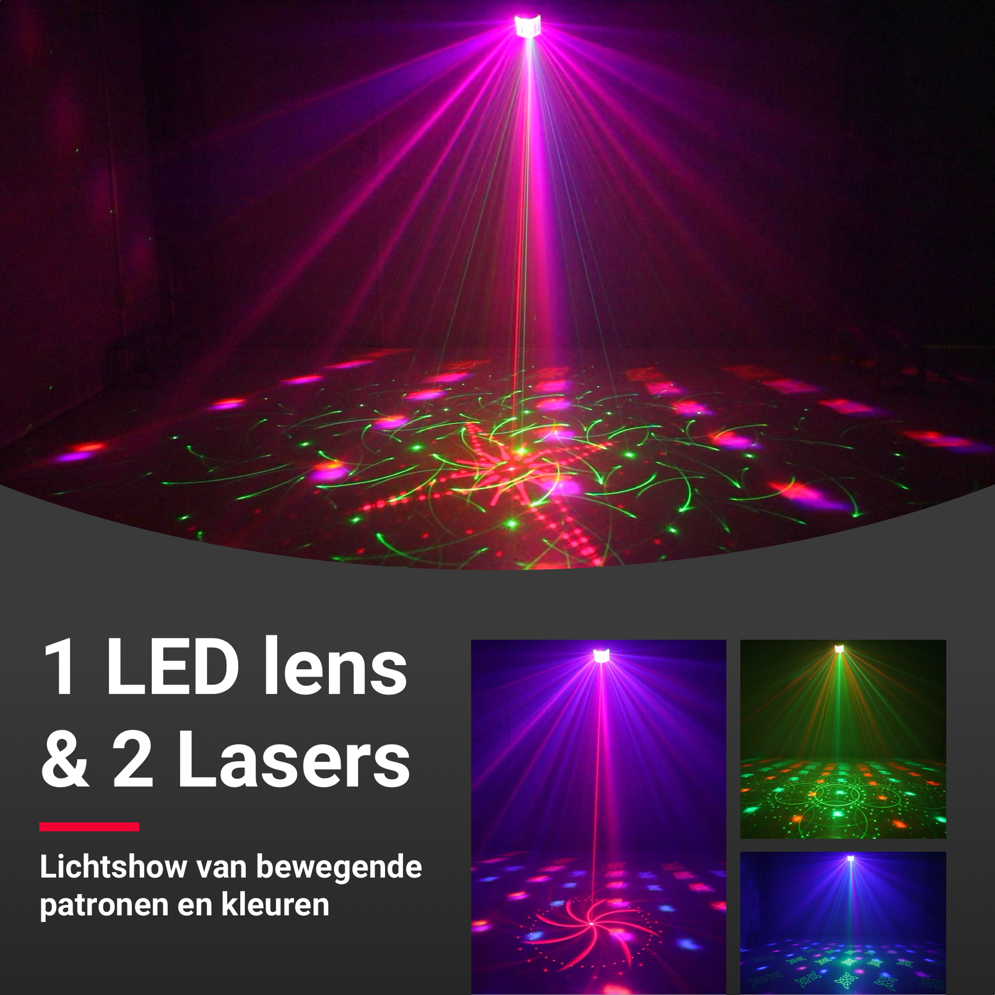 Uitleg van de LED’s, lasers en functies van de Mini Butterfly Lamp – YPE