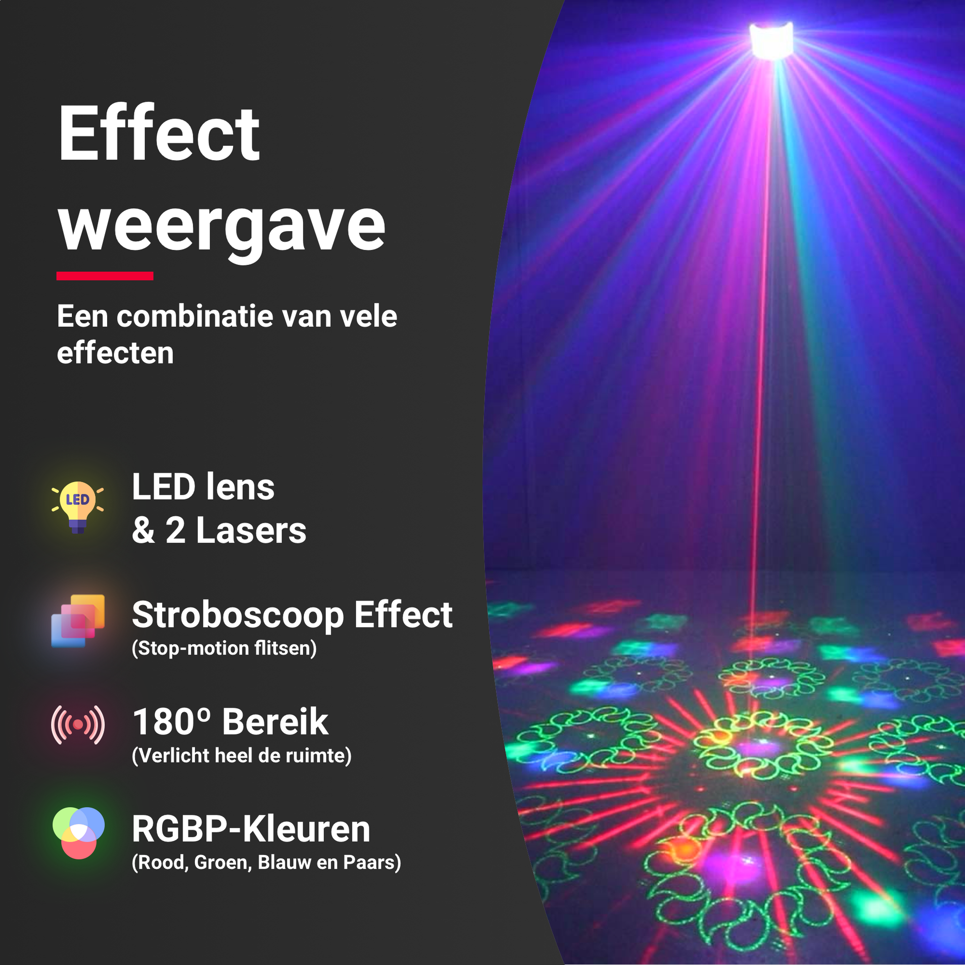 Lichteffecten van de Mini Butterfly Lamp tijdens gebruik – YPE
