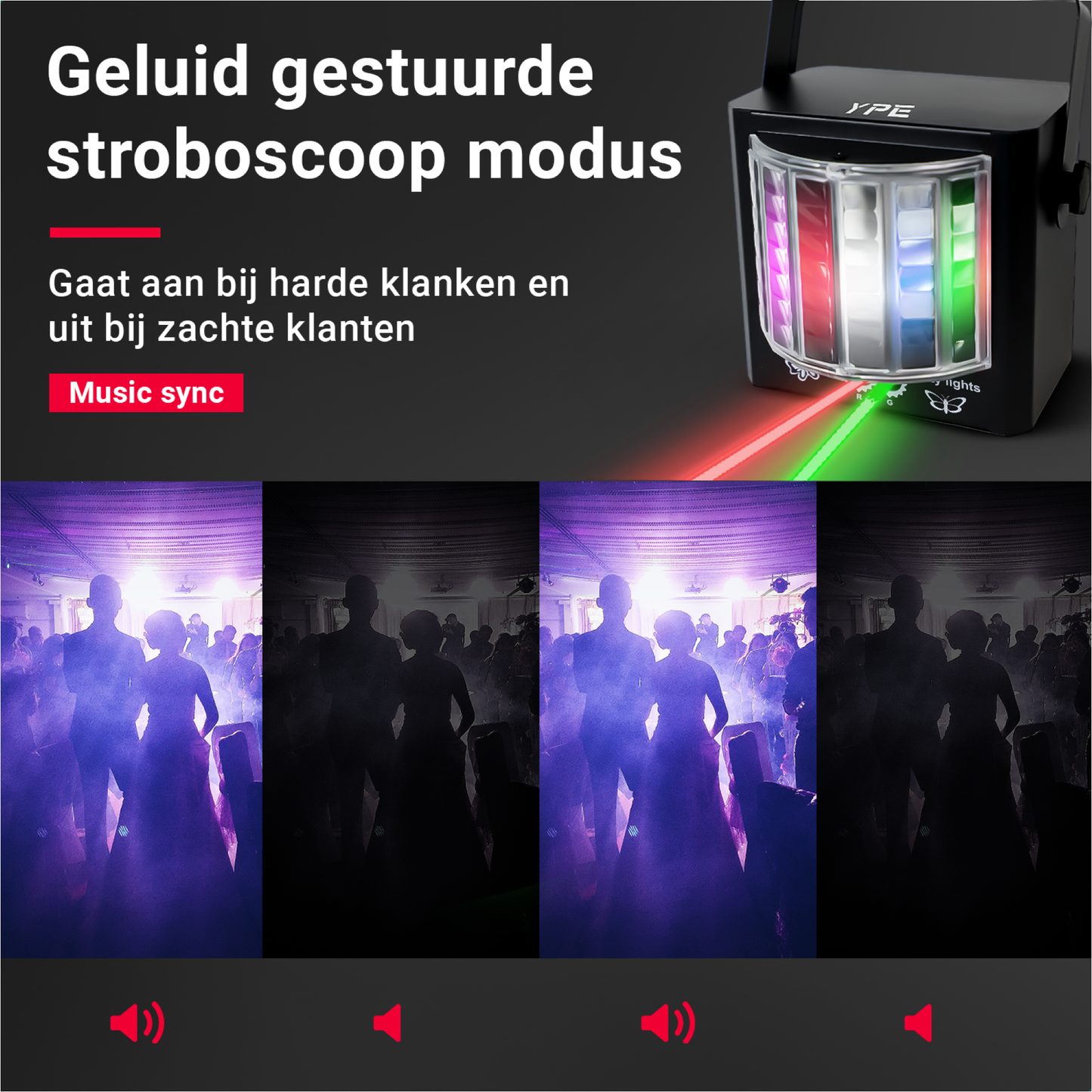 Stroboscoop effect van de Mini Butterfly Lamp – YPE