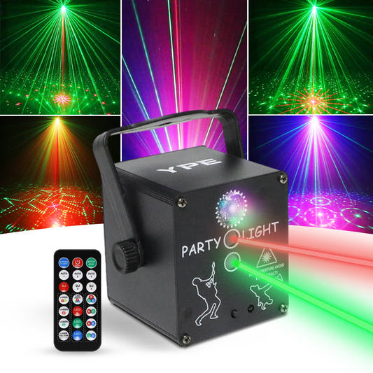 Mini LED & Laser Party Lamp – Compacte & Krachtige Discolamp – YPE