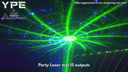 Party Laser met 15 outputs