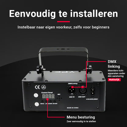Installatie van de Ultra Party Laser – ophangen met beugel of neerzetten